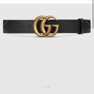 COPY - GUCCI 2015 Re-Edition wide leather belt in black